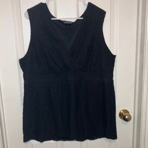 Beautiful Plus Size, Black Sleeveless top by Lane Bryant🖤
